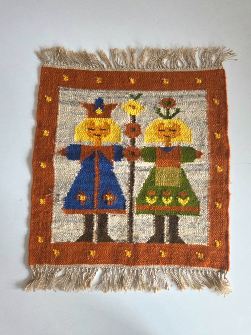 Vintage 1970s 1980s Wool Tapestry Kilim by Maria Domanska Poland Vibrant Colors. - Picture 3 of 5